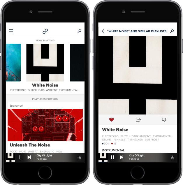 iOS — now playing and recommendations