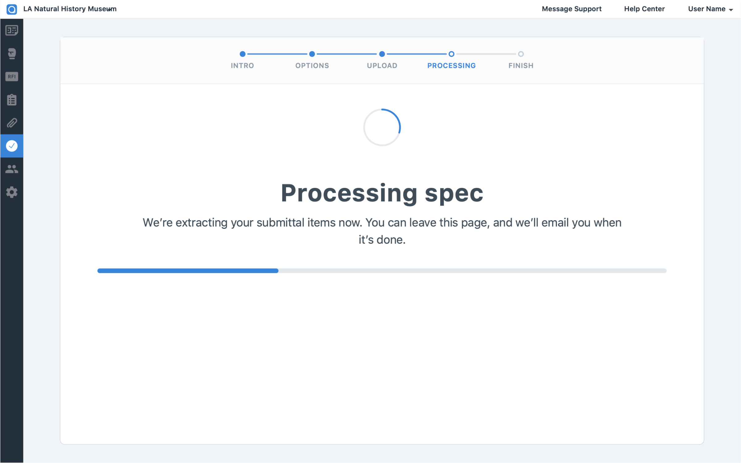 ASL processing screen